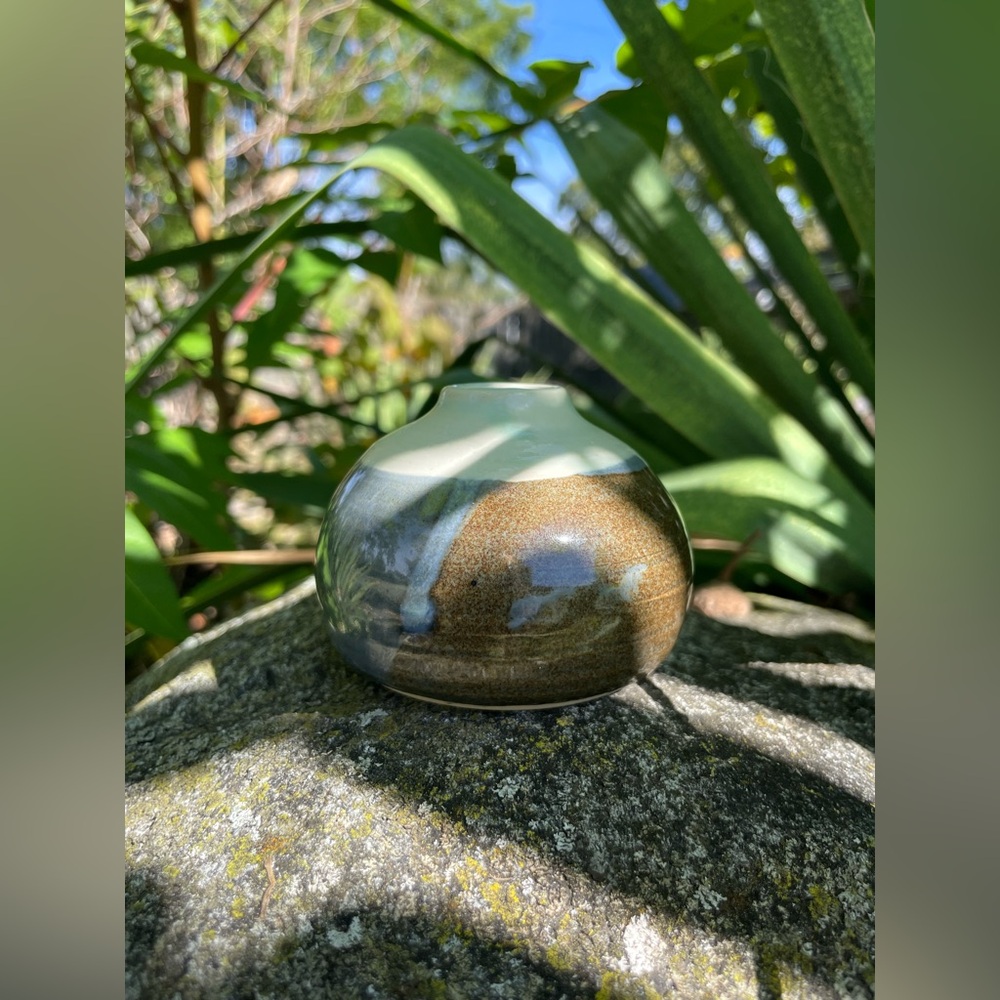 Handcrafted Ceramic Vase in Earth Tones